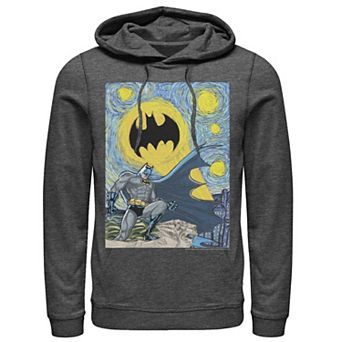 Men's Batman Starry Night Portrait Poster Hoodie