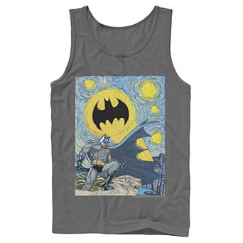 Men's Batman Starry Night Portrait Poster Tank Top