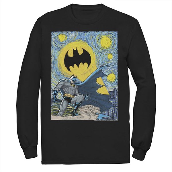 Men's Batman Starry Night Portrait Poster Tee