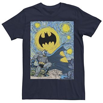 Men's Batman Starry Night Portrait Poster Tee