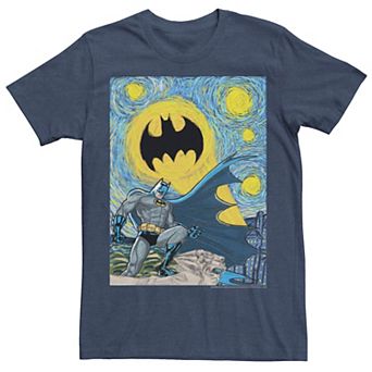 Men's Batman Starry Night Portrait Poster Tee