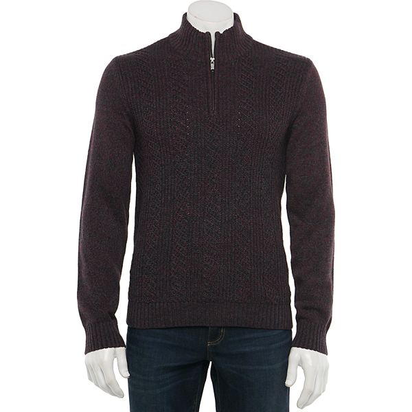 Men's Marc Anthony Regular-Fit Mockneck Quarter-Zip Pullover Sweater