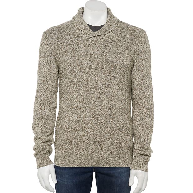 Men's Marc Anthony Regular-Fit Herringbone Shawl-Collar Pullover