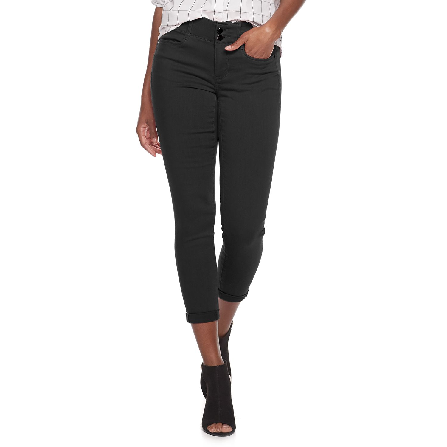 tummy control ankle jeans