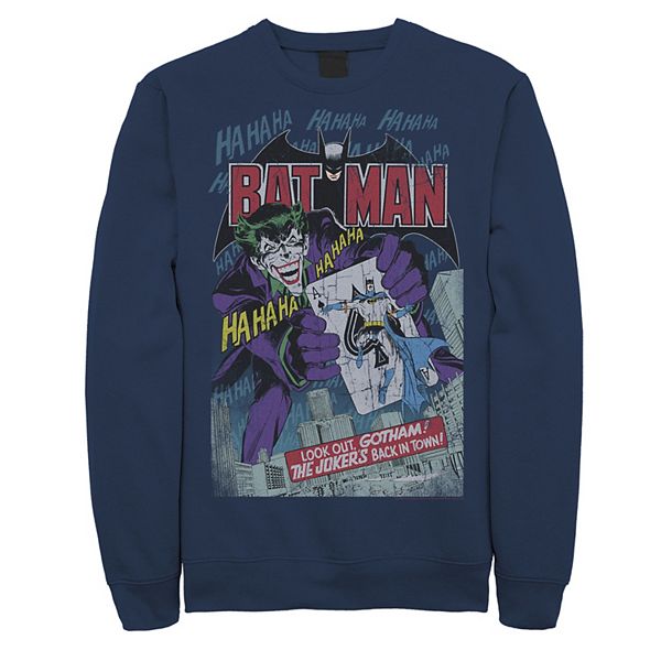 Men's DC Comics Batman And Joker Comic Cover Sweatshirt