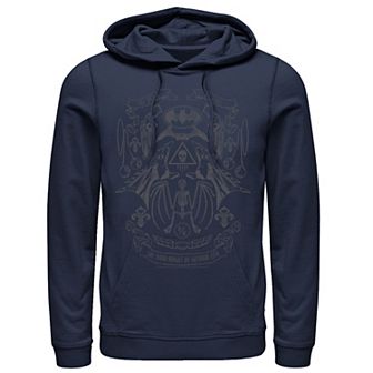 Men's Batman Utility Belt Collage Line Art Hoodie