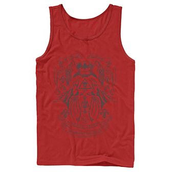 Men's Batman Utility Belt Collage Line Art Tank Top