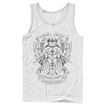 Men's Batman Utility Belt Collage Line Art Tank Top