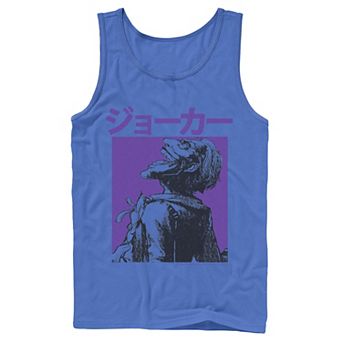Men's Batman Kanji Joker Purple Hue Portrait Tank Top