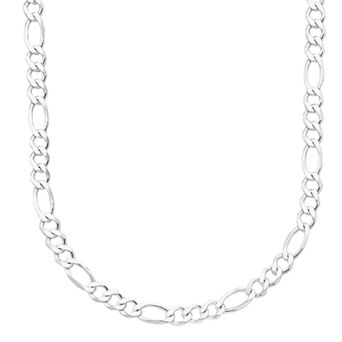 PRIMROSE Sterling Silver Figaro Chain Necklace - 20 in