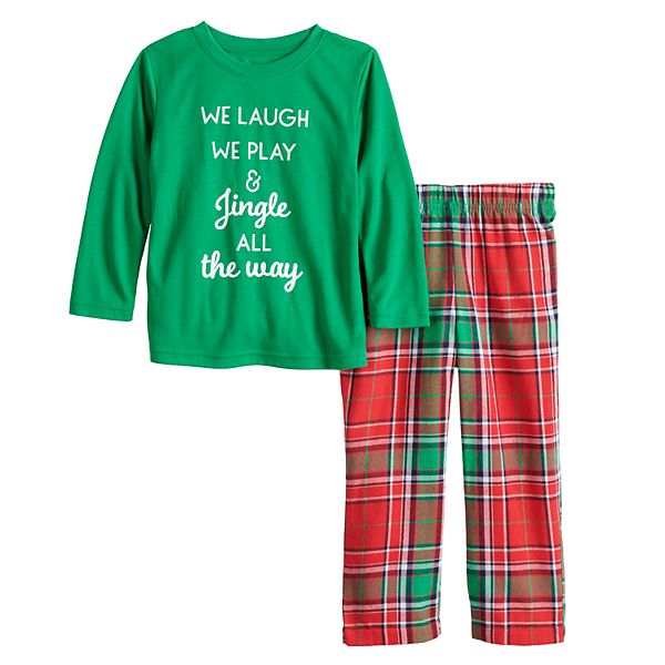 Toddler Jammies For Your Families Jingle All The Way Top Pants Pajama Set