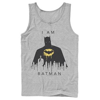 Men's DC Comics I Am Batman Skyline Poster Tank Top