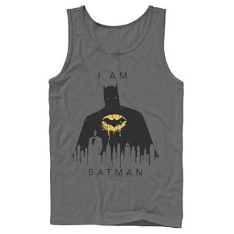 Men's DC Comics I Am Batman Skyline Poster Tank Top
