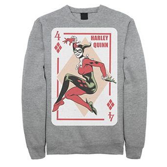 Men's DC Comics Harley Quinn Playing Card Sweatshirt