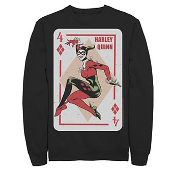 Men's DC Comics Harley Quinn Playing Card Sweatshirt