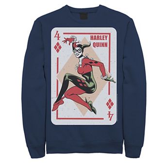 Men's DC Comics Harley Quinn Playing Card Sweatshirt