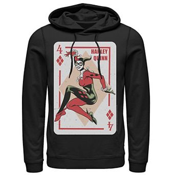 Men's DC Comics Harley Quinn Playing Card Hoodie