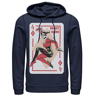 Men's DC Comics Harley Quinn Playing Card Hoodie