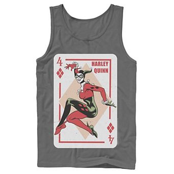 Men's DC Comics Harley Quinn Playing Card Tank Top