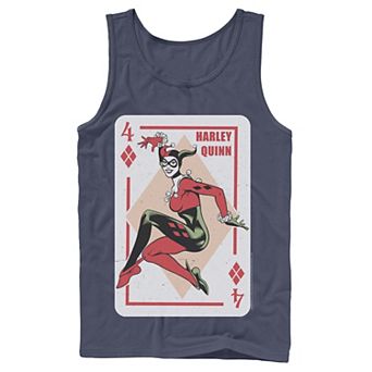 Men's DC Comics Harley Quinn Playing Card Tank Top
