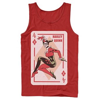 Men's DC Comics Harley Quinn Playing Card Tank Top