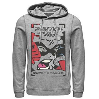Men's DC Comics Harley Quinn Crying Comic Hoodie