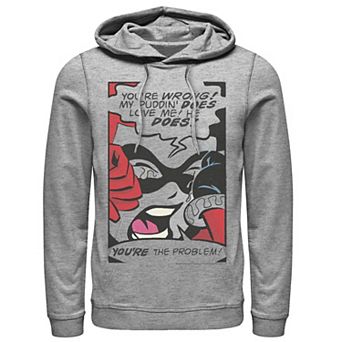 Men's DC Comics Harley Quinn Crying Comic Hoodie