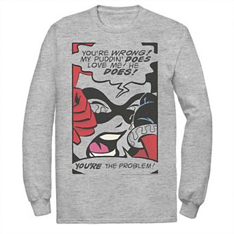 Men's DC Comics Harley Quinn Crying Comic Tee