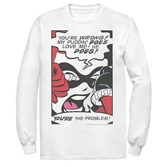 Men's DC Comics Harley Quinn Crying Comic Tee