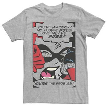 Men's DC Comics Harley Quinn Crying Comic Tee