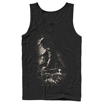 Men's DC Comics Batman Shadow Skyline Poster Tank Top