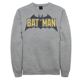 Men's DC Comics Batman Distressed Vintage Text Logo Sweatshirt