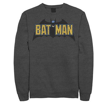 Men's DC Comics Batman Distressed Vintage Text Logo Sweatshirt
