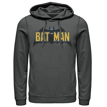 Men's DC Comics Batman Distressed Vintage Text Logo Hoodie