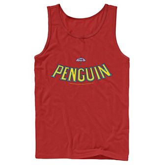 Men's DC Comics Batman Penguin Text Logo Tank Top