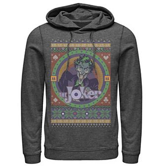 Men's Batman The Joker Retro Knit Style Hoodie
