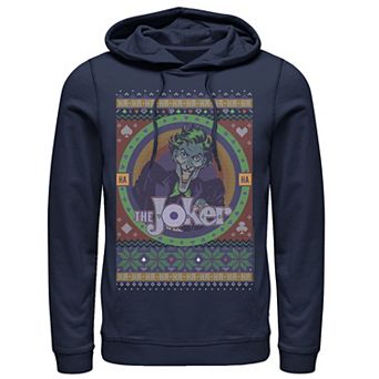 Men's Batman The Joker Retro Knit Style Hoodie