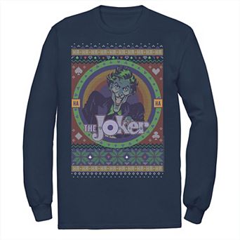 Mens Batman The Joker Retro Knit Style Tee