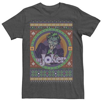 Men's Batman The Joker Retro Knit Style Tee
