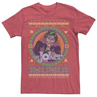 Men's Batman The Joker Retro Knit Style Tee
