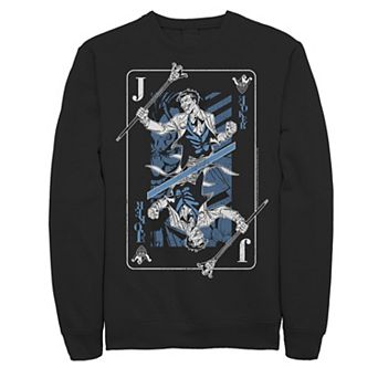 Mens DC Comics The Joker Playing Card Sweatshirt