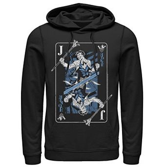 Mens DC Comics The Joker Playing Card Hoodie