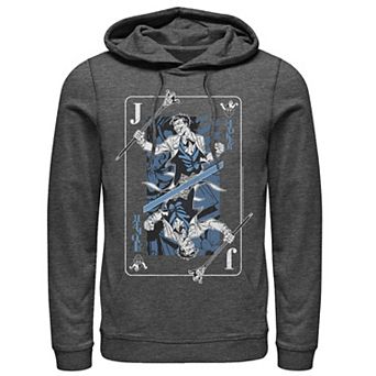 Mens DC Comics The Joker Playing Card Hoodie