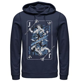 Mens DC Comics The Joker Playing Card Hoodie