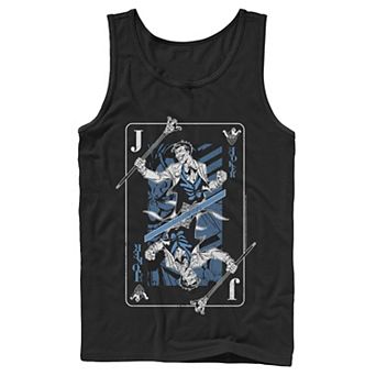 Mens DC Comics The Joker Playing Card Tank Top