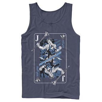 Mens DC Comics The Joker Playing Card Tank Top