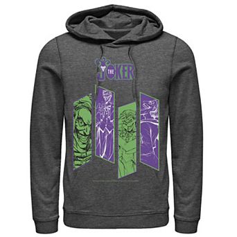 Mens DC Comics Batman Joker Panels Hoodie