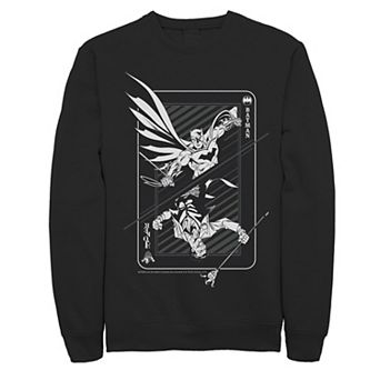 Men's DC Comics Batman And Joker Card Poster Sweatshirt