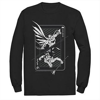 Men's DC Comics Batman And Joker Card Poster Tee