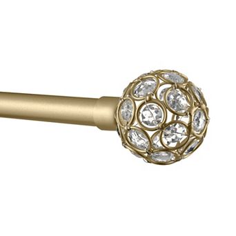 Exclusive Home Curtains Rings 1" Window Curtain Rod & Finial Set